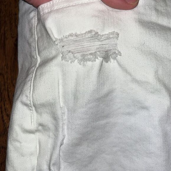 Juniors so white distressed stretchy mini skirt lightweight casual - Picture 3 of 5